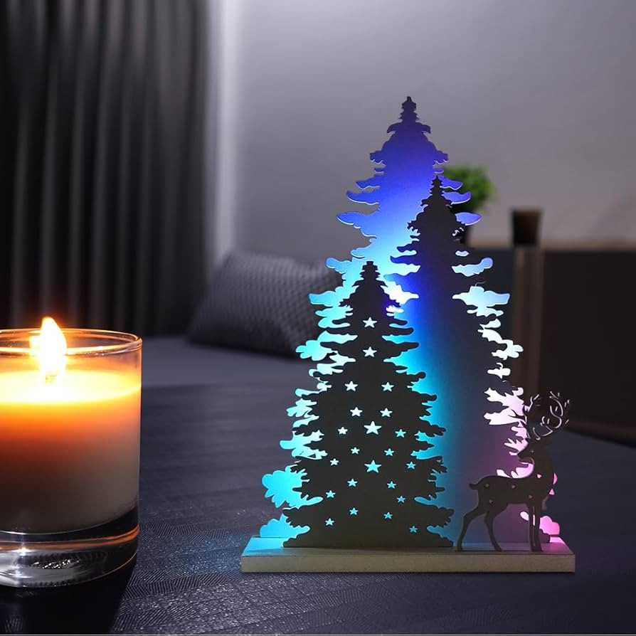 Christmas Decorations Indoor, Artificial Christmas Tree with Light for Table, Fireplace Mantel, S... | Amazon (US)