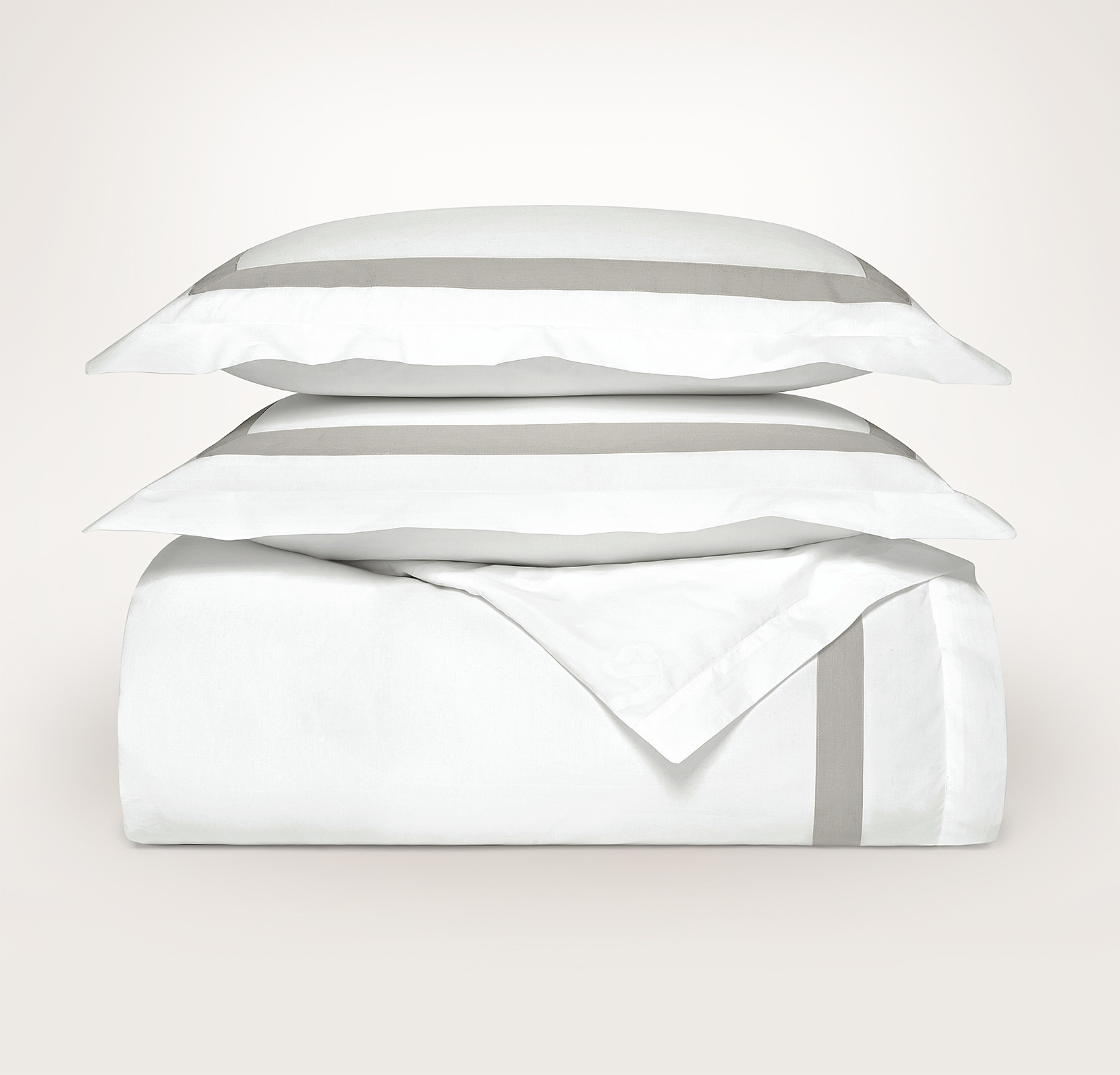 Percale Banded Duvet Set | Boll & Branch