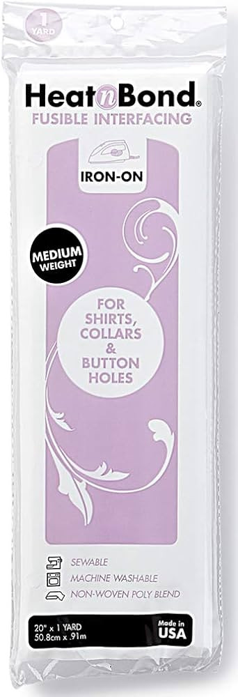 Heat'n Bond 102974 Medium Weight Iron-On Fusible Interfacing | Amazon (US)