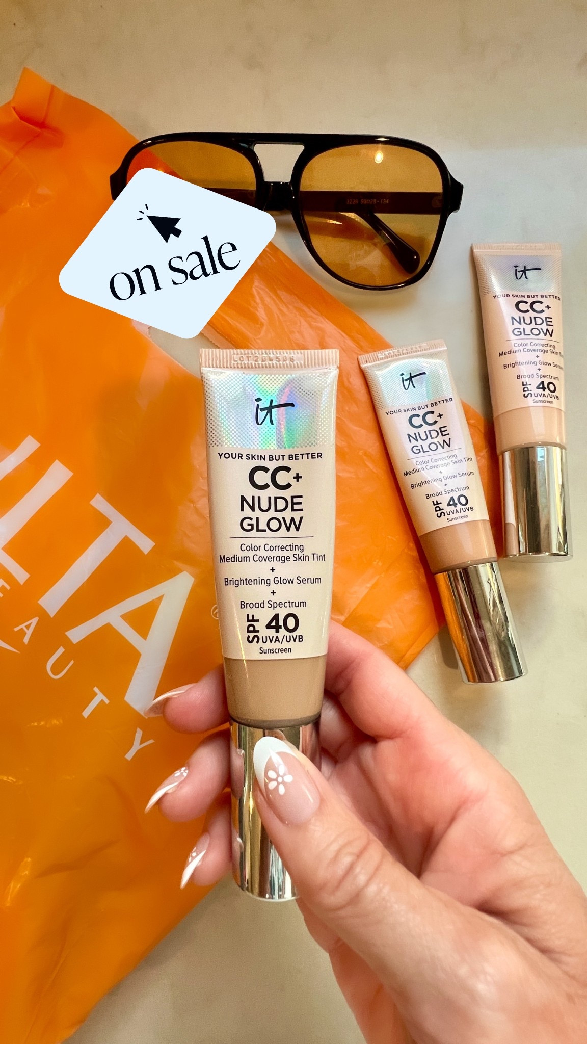 40% off now🚨 Try my very favorite CC NUDE GLOW w SPF during the @ultabeauty summer beauty sale - you won’t regret it!! // I’m wearing shade “medium” // Linking a few other sale items from the brand NYX and Milani  #ad #ulta #ultabeauty 

#LTKSeasonal #LTKSaleAlert #LTKBeauty