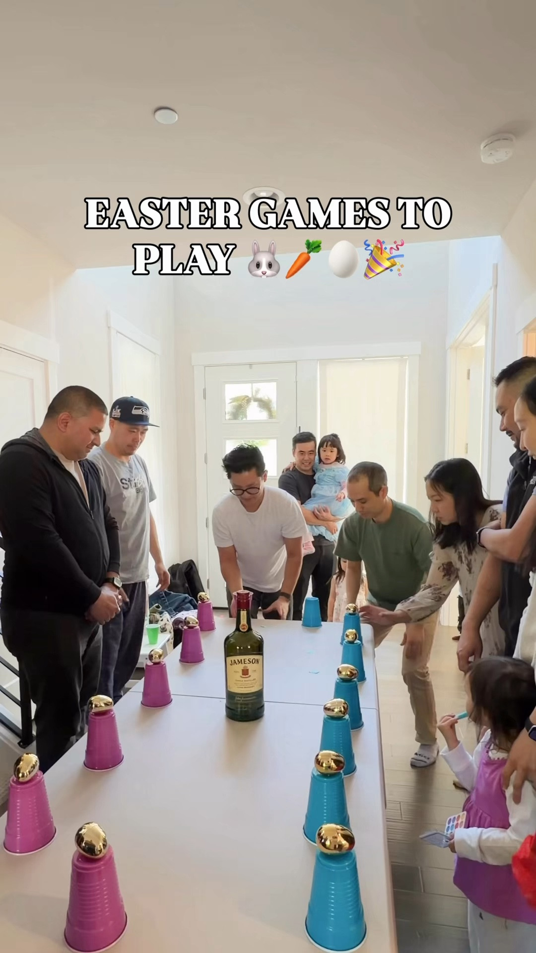 Happy Easter weekend!! At the last
minute, we put together these easy Easter games. Egg flip cup had everyone laughing, and the egg race got a little chaotic 😂 Simple, fun, and perfect for getting everyone involved! Hope you guys all have a happy Easter!! #easter #easterideas #easterparty

Party cups, golden eggs, table, Easter yard signs, carrot decorations, Pre-filled Easter eggs

#LTKHome #LTKFestival #LTKSeasonal