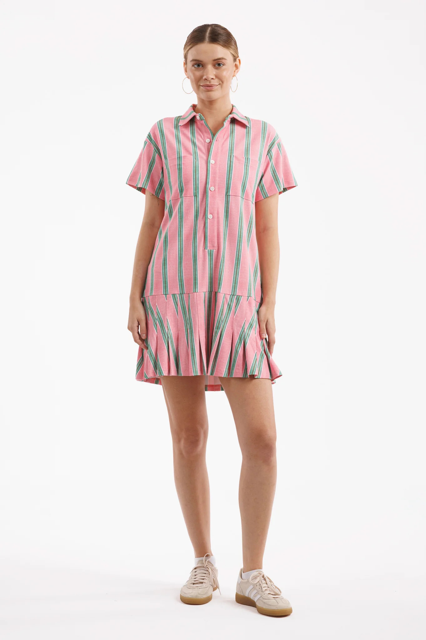 The Aspen Dress - Garden Party Stripe | Smith and Quinn