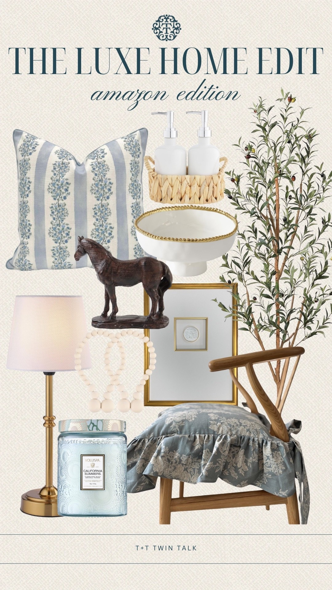 A little blue and white will always have our hearts! 💙 These Amazon home finds are the perfect mix of classic, cozy, and collected. We’re especially loving the patterned pillows, olive tree, gold accents, and sweet decorative details that make a house feel like home.

#LTKHome #LTKSeasonal #AmazonFinds #ClassicHomeDecor #HomeStyling
