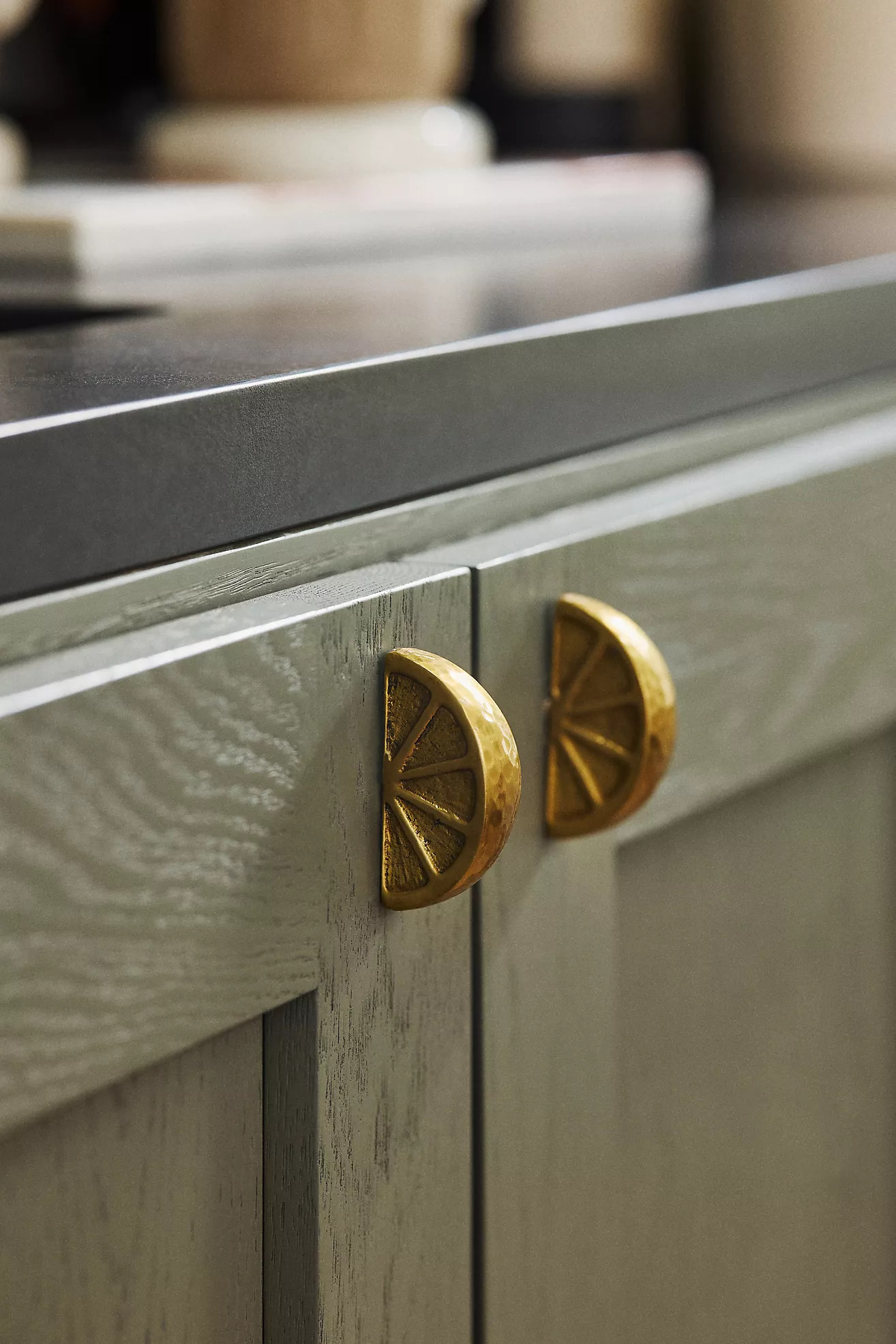 Lemon Solid Brass Fruit Knobs, Set of 2 | Anthropologie (US)