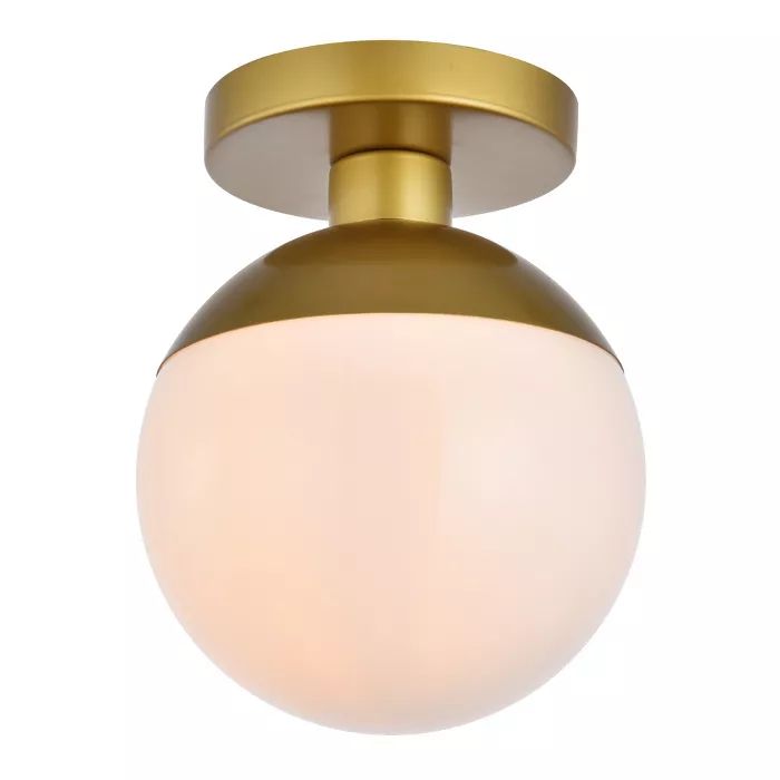 Elegant Lighting LD6054 Eclipse Single Light 8" Wide Semi-Flush Globe Ceiling Fixture with Froste... | Target