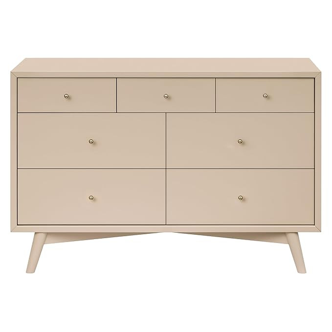 babyletto Palma 7-Drawer Assembled Double Dresser in Taupe, Greenguard Gold Certified | Amazon (US)