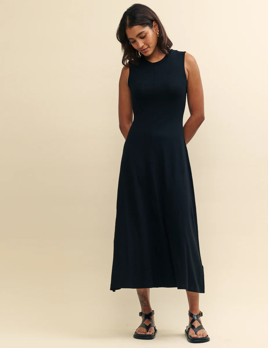 Black Jersey A-line Denver Midi Dress
  

  
    £65.00 | Nobody's Child