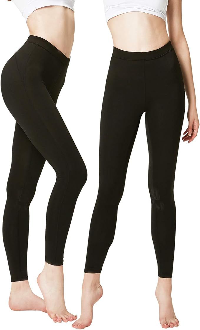 DEVOPS Women's 2 Pack Thermal Long Johns Underwear Leggings Pants | Amazon (US)