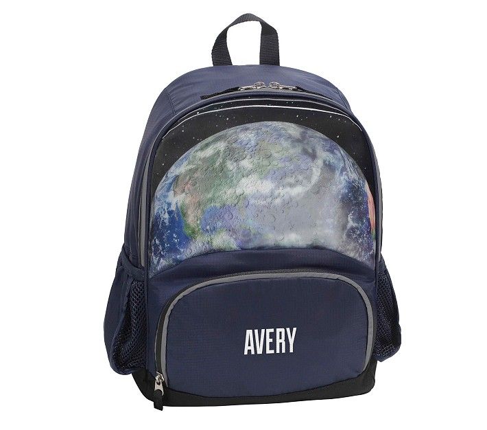 Mackenzie Earth & Moon Holographic Backpacks | Pottery Barn Kids