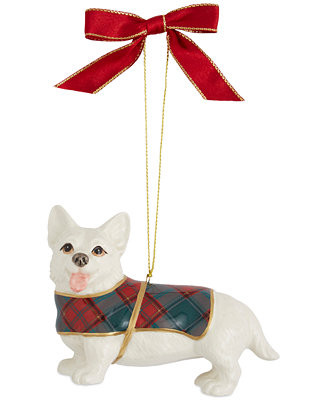 Christmas Tree Tartan Corgi Ornament | Macy's