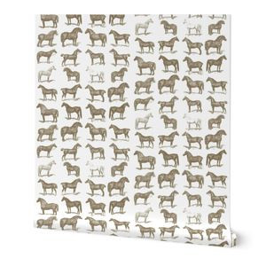 Vintage Horse Breed Poster Wall Paper | Spoonflower
