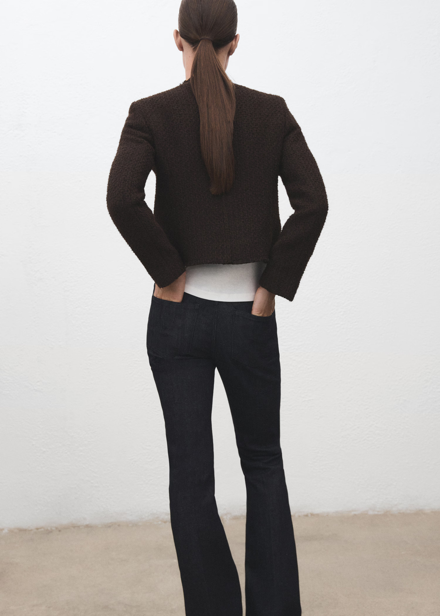 Veste tweed bords effilochés - Femme | MANGO France métropolitaine | Mango EU