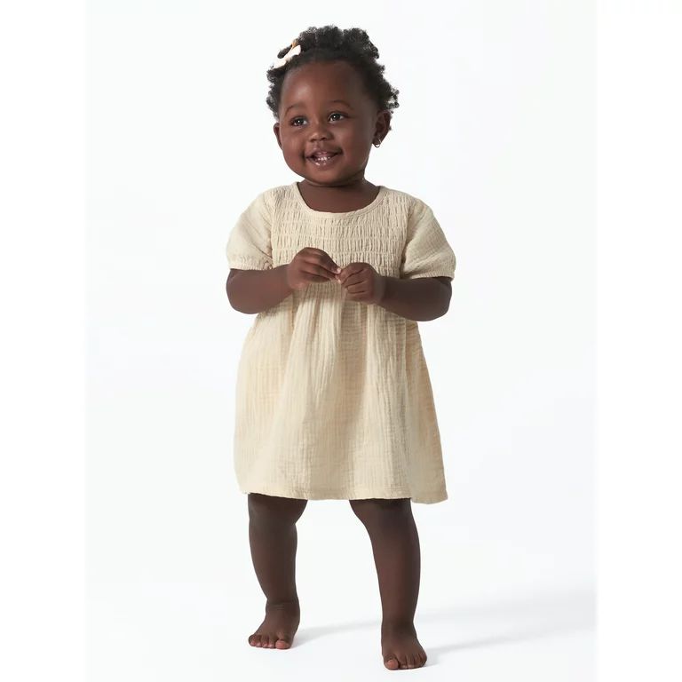 Modern Moments by Gerber Baby Girl Gauze Dress with Diaper Cover, 2-Piece, Sizes 0/3M -24M | Walmart (US)