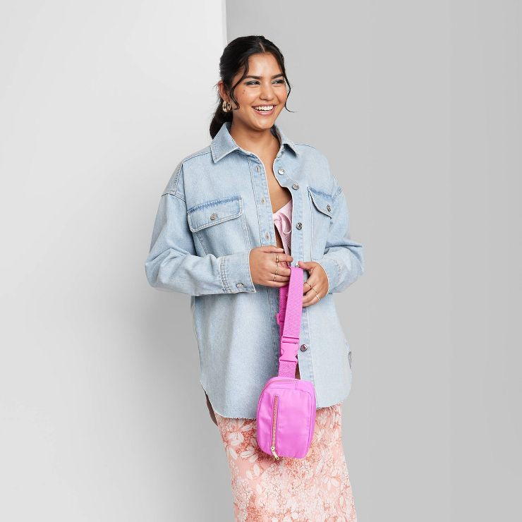 Women's Denim Shacket - Wild Fable™ Light Wash | Target
