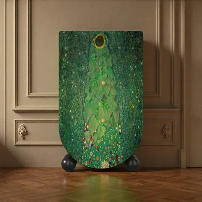 Sunflower Abstract Art Wood Cabinet for Home | Wayfair North America