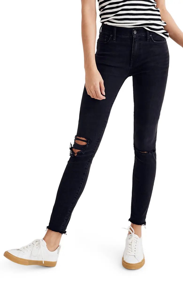 Madewell 9-Inch High Waist Skinny Jeans (Black Sea) | Nordstrom | Nordstrom