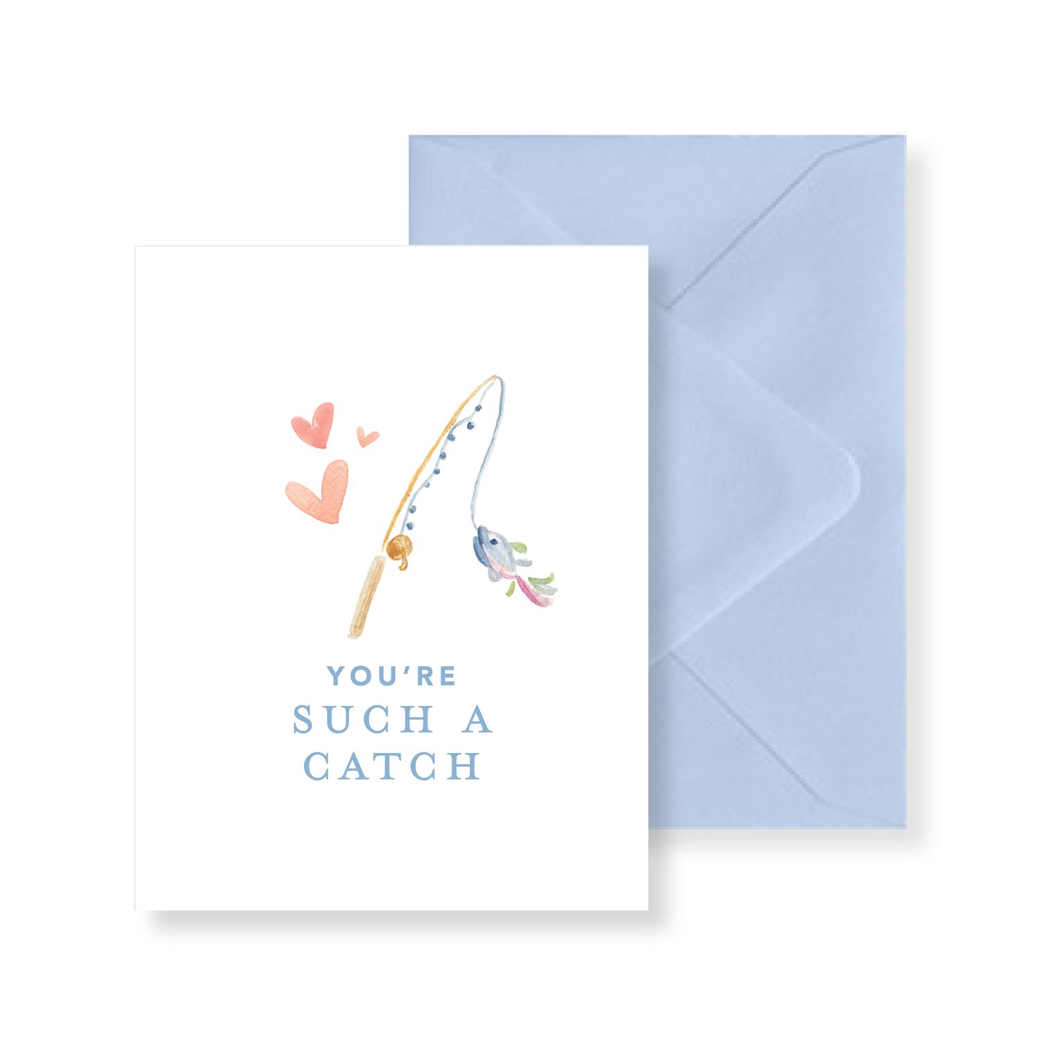You're Such A Catch Watercolor Valentine's Day Greeting Card — Simply Jessica Marie | Simply Jessica Marie