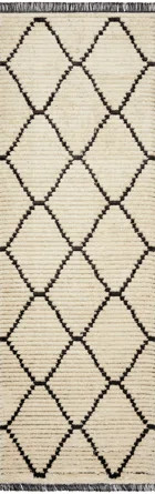 Alice Machine Woven / Power Loomed Performance Cream/Charcoal Rug | Wayfair Professional