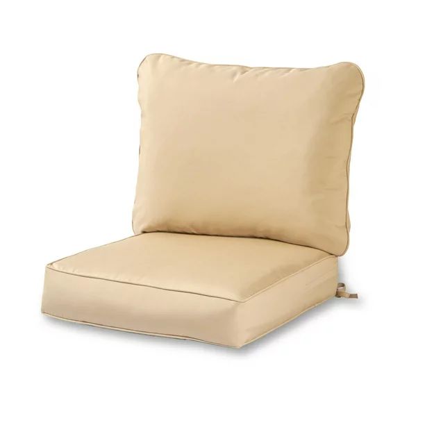 Greendale Home Fashions Outdoor 2-Piece Deep Seat Cushion Set, Stone | Walmart (US)