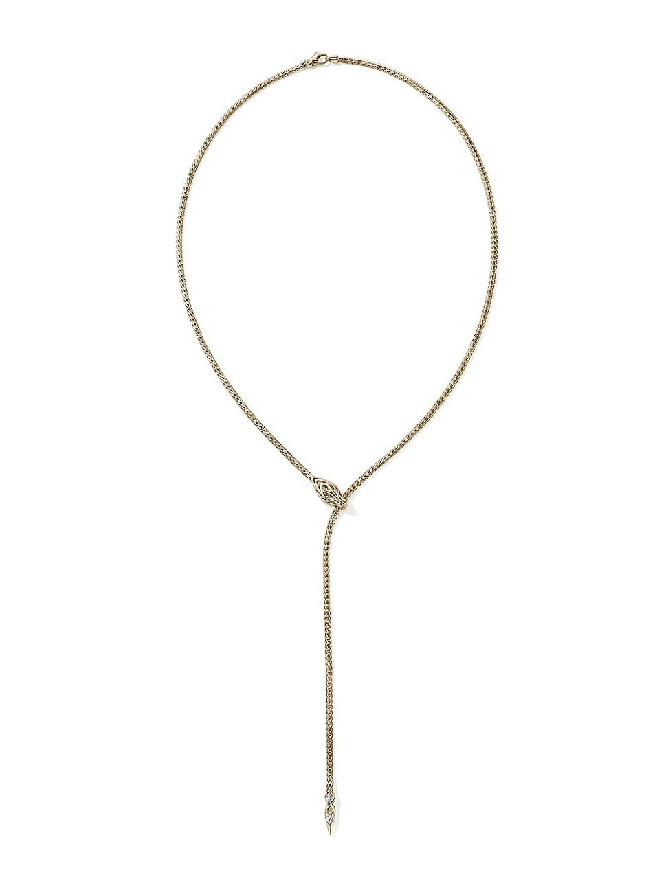 Women's Naga Dragon 14K Yellow Gold & 0.09 TCW Diamond Lariat Necklace - Gold | Saks Fifth Avenue