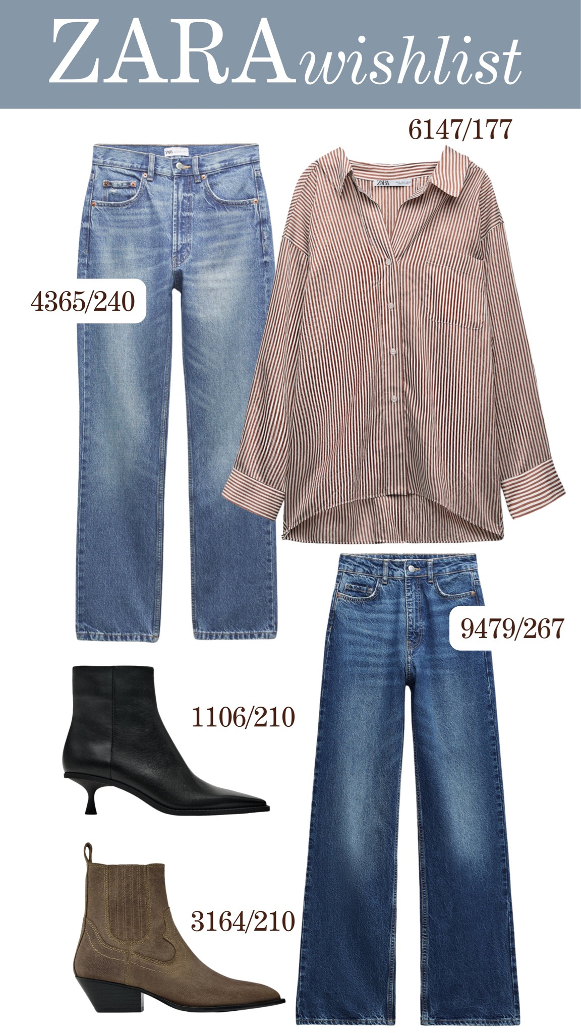 Zara wishlist November 7th 📝 — all about the soft cowgirl look rn 🤍 look up the ref. numbers to find these on Zara and add to cart 🛒 

#LTKSeasonal
