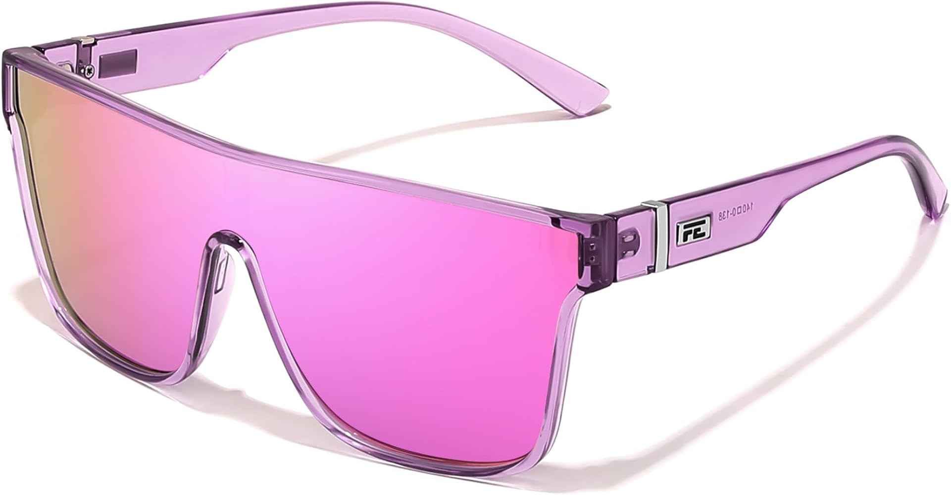 FEISEDY Sunglasses for Women Men, Fashion Mirrored Single Lens, Driving Beach Sunnies UV400 Shade... | Amazon (US)