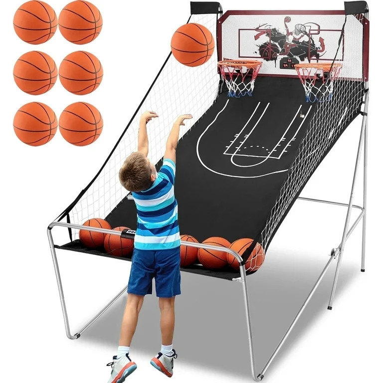 Dual Shot Basketball Arcade Game, Segmart 81"x44" Foldable Indoor Electronic Arcade Basketball Ga... | Walmart (US)