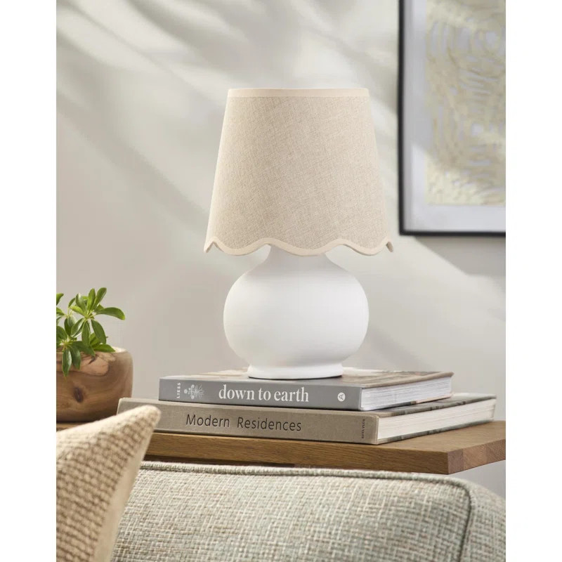 Waverly Coloured Scallop Shade Lamp | Wayfair North America