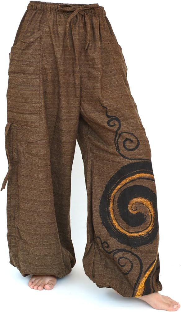 Siamrose Baggy Harem Pants Men Women, Wide Leg Yoga Lounge Trousers, Adjustable Length, 2 Pockets... | Amazon (US)