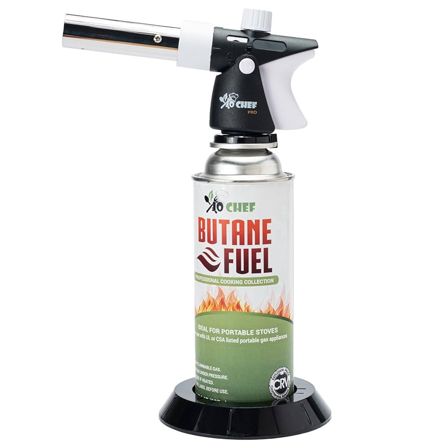 Jo Chef Pro Butane Cooking Torch - Refillable Adjustable Flame Lighter with Safety Lock for BBQ, ... | Amazon (US)