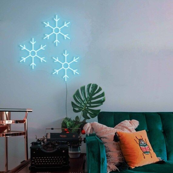 Snow Flakes - LED NEON SIGN - Retail Sign, Kids, Custom Sign, Christmas Idea | Etsy (US)