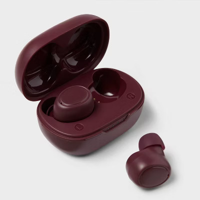 True Wireless Bluetooth Sweat Resistant Earbuds - heyday™ Dark Cherry: USB-C, 20 Hour Charge | Target