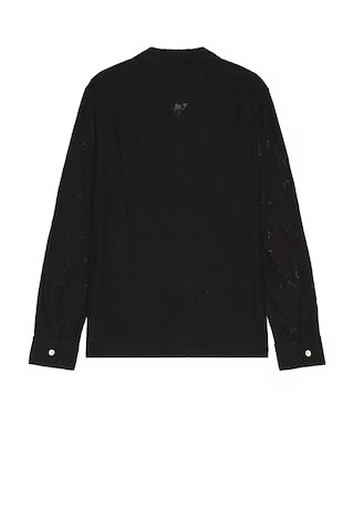 ALLSAINTS Okesa Long Sleeve Shirt in Black from Revolve.com | Revolve Clothing (Global)