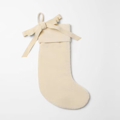 Velvet Bow Stocking - Threshold™ designed with Studio McGee | Target