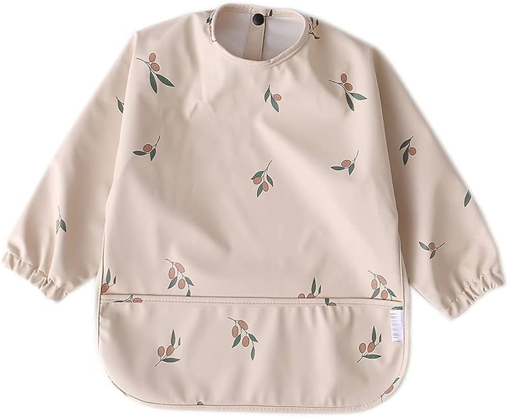 GZMM Waterproof Baby Bibs,Infant Toddler Long Sleeve Feeding Bib With Food Catcher,Easy Clean & W... | Amazon (US)