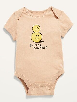 Unisex Matching Graphic Short-Sleeve Bodysuit for Baby | Old Navy (CA)