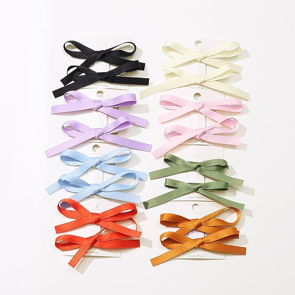 Ayesha Hair Ribbon 16PCS Hair bows Clips Bowknot Satin Hair Ribbon for Women Girls Toddlers Tiny ... | Amazon (US)