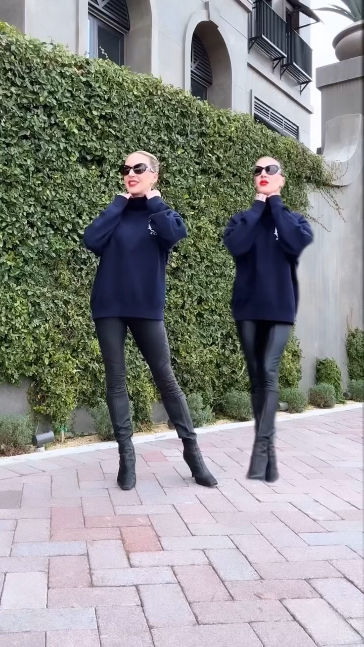 Spanx VS Commando black faux leather leggings, which are the best? I just did a full YouTube review on them. I find one better for comfort and fit and one better for their aesthetic. Watch the YT video (@evedawes) for all the details. 

#ad Sweater #beverlyhills X @revolve 
Leggings @spanx & @wearcommando 

#spanx #spanxfauxleatherleggings #wearcommando #fauxleatherleggings #revolveme

#LTKStyleTip #LTKVideo