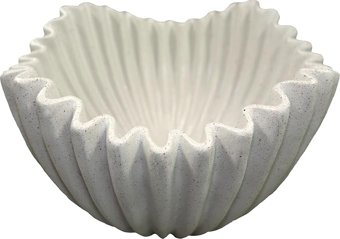 Amazon.com: ARTRHYT Large Decorative Bowl decor, Scalloped Decorative Bowls for Modern Home Decor... | Amazon (US)