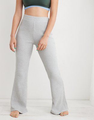 Aerie Waffle High Waisted Flare Pant | Aerie