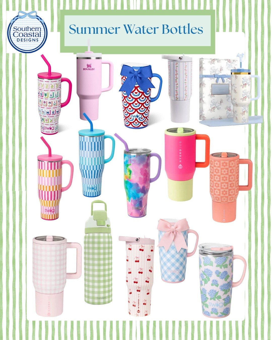 Cute Summer Patterned Water Bottles perfect for Teacher gifts, Poolside and July 4th Vacation!

#LTKSeasonal #LTKActive #LTKmomlife
