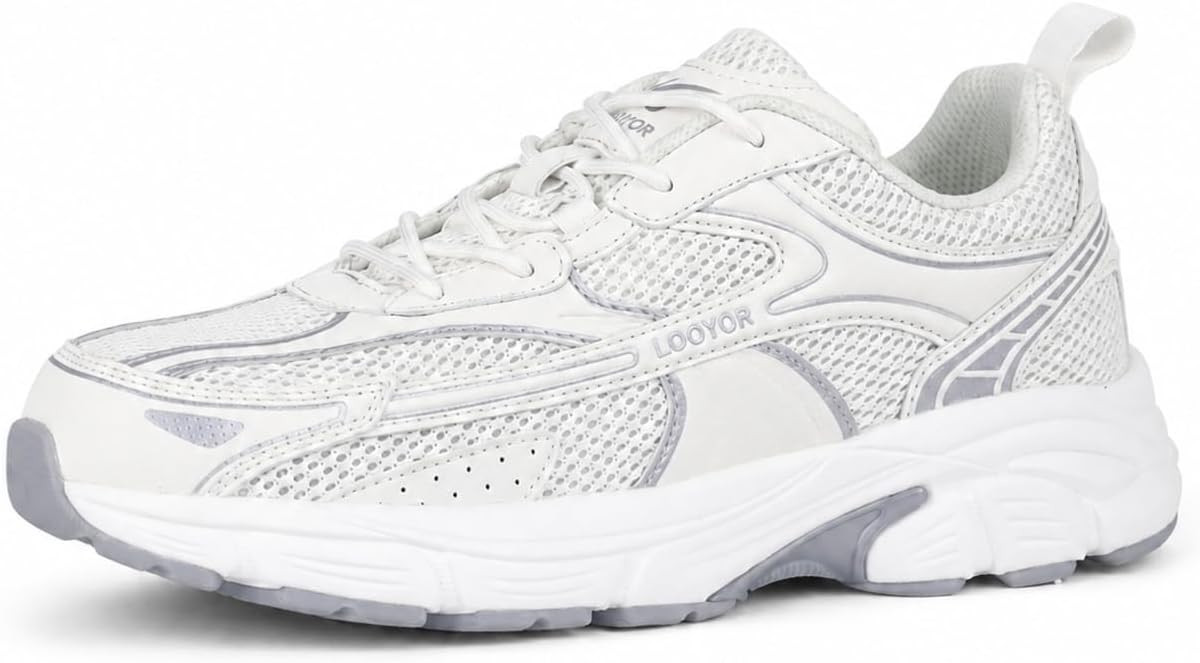 Womens Lace Up Walking Sneakers, Breathable Mesh Tennis Shoes | Amazon (US)
