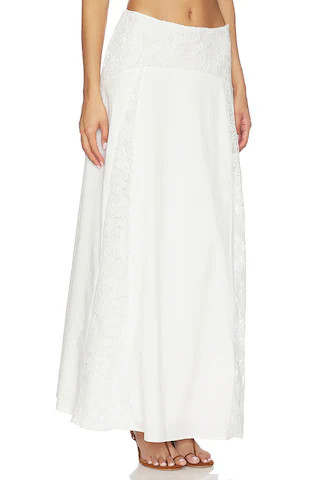 Loriela Maxi Skirt in White | Revolve Clothing (Global)