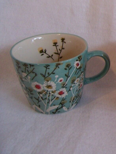 Gisela Graham Blue Tea/ Coffee Mug w' All Round Wild Daisy Pattern Ceramic Mug | eBay UK