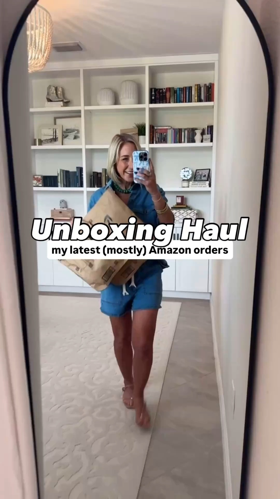 Unboxing Haul - my latest (mostly) Amazon orders: * Denim 2-Piece Short Sleeve Button Down Drawstring Shorts Set - size small. 2 colors. 1. Crochet Cap Sleeve Top - Size Small. 2 colors. 2. Modal Soft Wide Leg Pants - Size XSmall; 29" Inseam. 12+ colors. 3. Denim Cropped Ruched Jacket - Size XSmall. 2 colors. 4. Crochet Cap Short Sleeve Sweater - Size Small. 6 colors. 5. Polka Dot Double Lined Tank - Size Small. 26+ colors. 6. Polka Dot Pleated Skirt - Size XSmall.