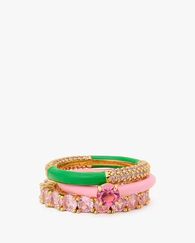 Hint Of Shimmer Stacking Ring Set | Kate Spade (US)