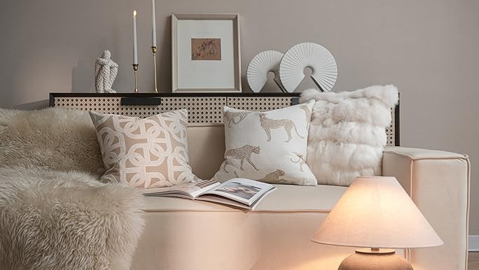 20x20'' Inches Throw Pillow Cushion Cover - Pig Nose Horseshoe Pattern Chenille Jacquard Embroide... | Amazon (US)