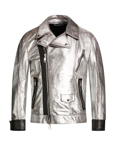 Dolce & gabbana Man Jacket Silver Size 44 Lambskin | YOOX (US)