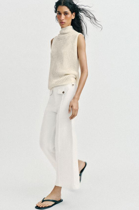 RUSTIC WEAVE CULOTTES | Zara US