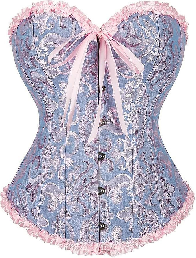 SZIVYSHI Corset Tops for Women, Bustier Shapewear Lingerie, Lace Waist Push Up Bodysuit | Amazon (US)